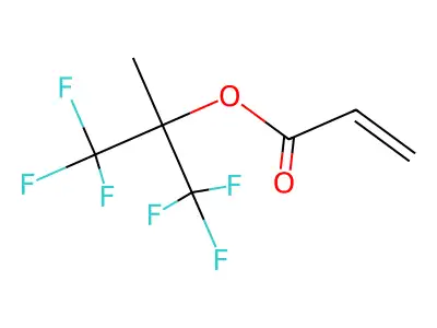 1,1,1,3,3,3-Hexafluoro-2-methylpropan-2-yl prop-2-enoate structure