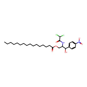 2-[(Dichloroacetyl)amino]-3-hydroxy-3-(4-nitrophenyl)propyl palmitate structure