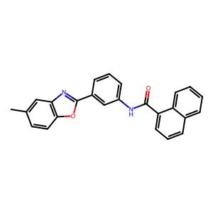 N-[3-(5-methyl-1,3-benzoxazol-2-yl)phenyl]-1-naphthamide structure