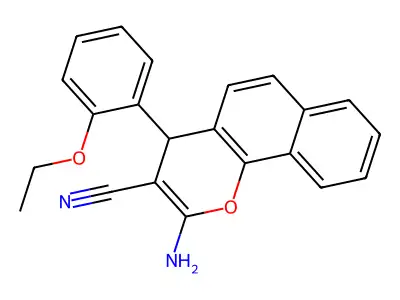2-amino-4-(2-ethoxyphenyl)-4H-benzo[h]chromene-3-carbonitrile structure