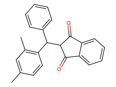 2-[(2,4-Dimethylphenyl)(phenyl)methyl]-1H-indene-1,3(2H)-dione structure