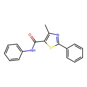 4-methyl-N,2-diphenyl-1,3-thiazole-5-carboxamide structure