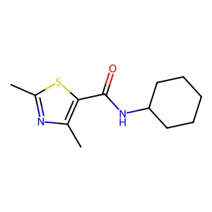 N-cyclohexyl-2,4-dimethyl-1,3-thiazole-5-carboxamide structure