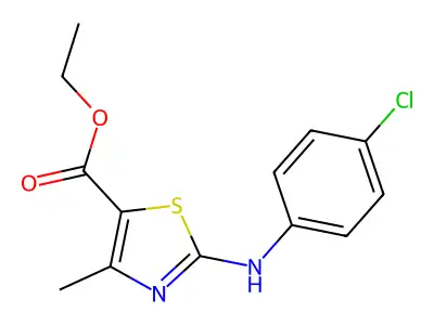 Ethyl 2-(4-chloroanilino)-4-methyl-1,3-thiazole-5-carboxylate structure