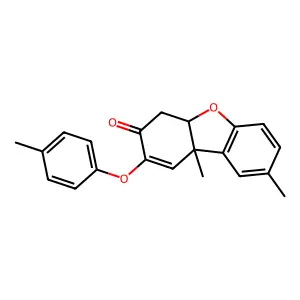 2-(4-Methylphenoxy)-4a,9b-dihydro-8,9b-dimethyl-3(4H)-dibenzofuranone structure
