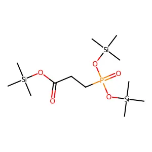 Propanoic acid, 3-[bis[(trimethylsilyl)oxy]phosphinyl]-, trimethylsilyl ester structure