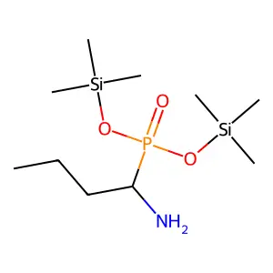 Phosphonic acid, (1-aminobutyl)-, bis(trimethylsilyl) ester structure