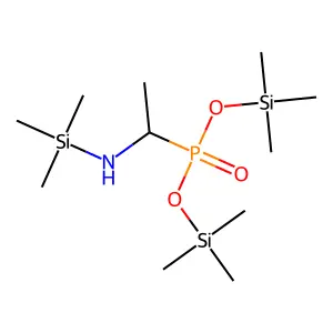 Phosphonic acid, [1-[(trimethylsilyl)amino]ethyl]-, bis(trimethylsilyl) ester structure