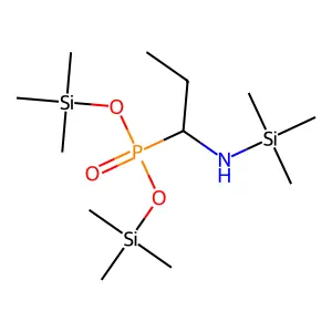 Phosphonic acid, [1-[(trimethylsilyl)amino]propyl]-, bis(trimethylsilyl) ester structure