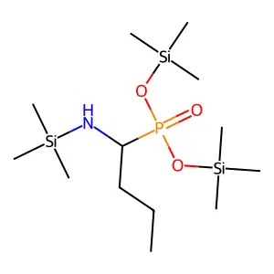 Phosphonic acid, [1-[(trimethylsilyl)amino]butyl]-, bis(trimethylsilyl) ester structure