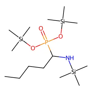 Phosphonic acid, [1-[(trimethylsilyl)amino]pentyl]-, bis(trimethylsilyl) ester structure