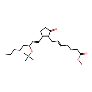 Methyl (5E,13E)-9-oxo-15-[(trimethylsilyl)oxy]prosta-5,8(12),13-trien-1-oate structure