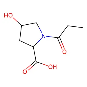 L-Proline, 4-hydroxy-1-(1-oxopropyl)-, (4R)- structure