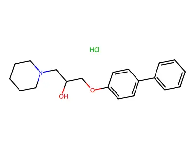 1-([1,1'-Biphenyl]-4-yloxy)-3-(piperidin-1-yl)propan-2-ol hydrochloride structure