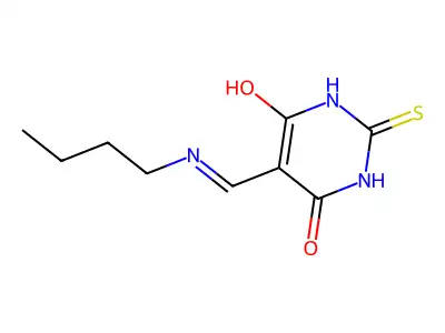 5-(Butylaminomethylidene)-2-sulfanylidene-1,3-diazinane-4,6-dione structure