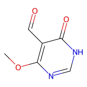 1,6-Dihydro-4-methoxy-6-oxo-5-pyrimidinecarboxaldehyde structure
