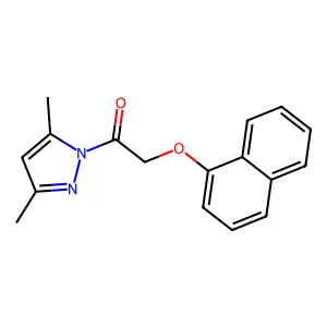 1-(3,5-Dimethylpyrazol-1-yl)-2-naphthalen-1-yloxyethanone structure
