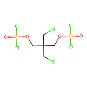 2,2-Bis(chloromethyl)propane-1,3-diyl bis(dichlorophosphate) structure
