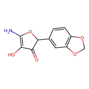 5-Amino-2-(2H-1,3-benzodioxol-5-yl)-4-hydroxyfuran-3(2H)-one structure