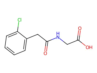 Glycine, N-((2-chlorophenyl)acetyl)- structure