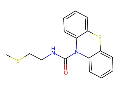 10H-Phenothiazine-10-carboxamide, N-(2-(methylthio)ethyl)- structure