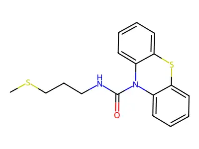 10H-Phenothiazine-10-carboxamide, N-(3-(methylthio)propyl)- structure