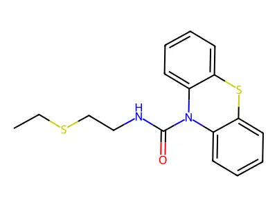 10H-Phenothiazine-10-carboxamide, N-(2-(ethylthio)ethyl)- structure