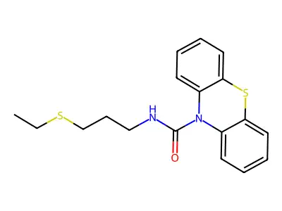 10H-Phenothiazine-10-carboxamide, N-(3-(ethylthio)propyl)- structure