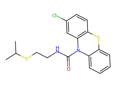 10H-Phenothiazine-10-carboxamide, 2-chloro-10-(2-((1-methylethyl)thio)ethyl)- structure