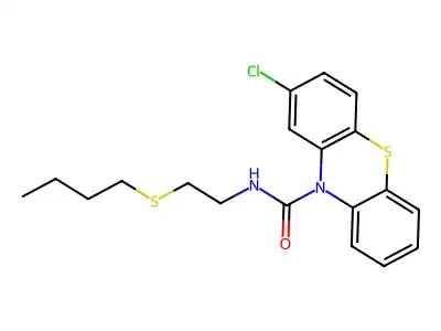 10H-Phenothiazine-10-carboxamide, N-(2-(butylthio)ethyl)-2-chloro- structure