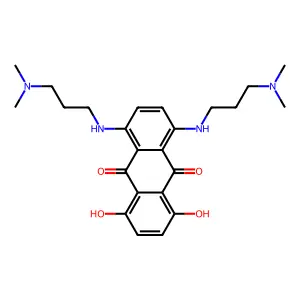 9,10-Anthracenedione, 1,4-bis((3-(dimethylamino)propyl)amino)-5,8-dihydroxy- structure