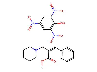 methyl (Z)-3-phenyl-2-(piperidin-1-ylmethyl)prop-2-enoate;2,4,6-trinitrophenol structure