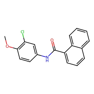 N-(3-chloro-4-methoxyphenyl)naphthalene-1-carboxamide structure