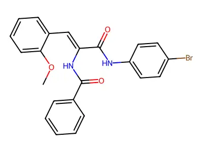 N-[1-{[(4-bromophenyl)amino]carbonyl}-2-(2-methoxyphenyl)vinyl]benzamide structure