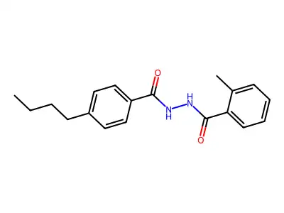 N'-(4-butylbenzoyl)-2-methylbenzohydrazide structure