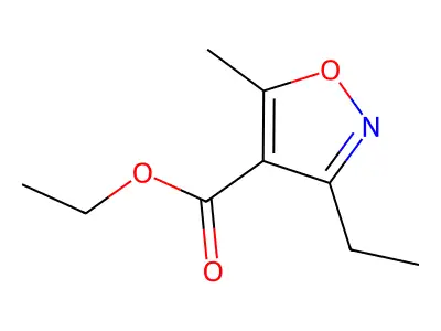 Ethyl 3-ethyl-5-methyl-1,2-oxazole-4-carboxylate structure