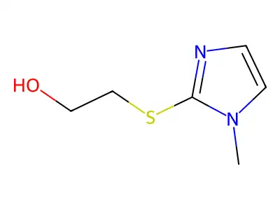 2-[(1-methyl-1H-imidazol-2-yl)thio]ethan-1-ol structure