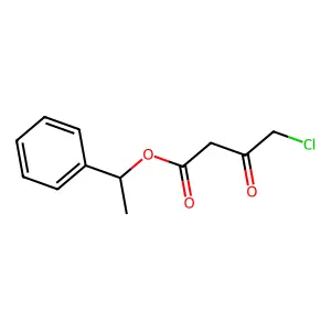1-Phenylethyl 4-chloro-3-oxobutanoate structure