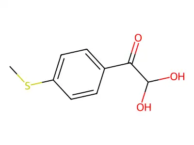 Ethanone, 2,2-dihydroxy-1-(4-(methylthio)phenyl)- structure