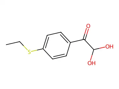 Ethanone, 1-(4-(ethylthio)phenyl)-2,2-dihydroxy- structure