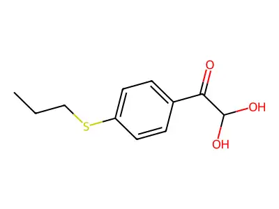 Ethanone, 2,2-dihydroxy-1-(4-(propylthio)phenyl)- structure