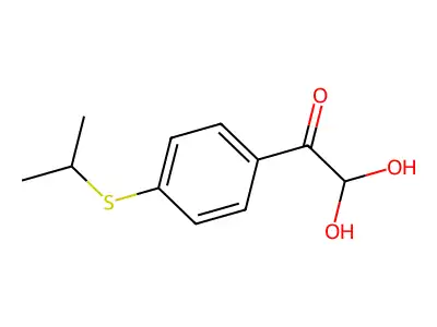 Ethanone, 2,2-dihydroxy-1-(4-((1-methylethyl)thio)phenyl)- structure