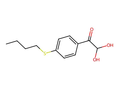 Ethanone, 1-(4-(butylthio)phenyl)-2,2-dihydroxy- structure
