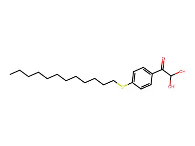 Ethanone, 1-(4-(dodecylthio)phenyl)-2,2-dihydroxy- structure