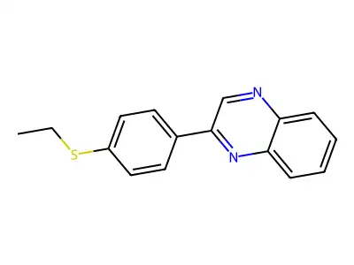 Quinoxaline, 2-(4-(ethylthio)phenyl)- structure