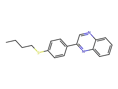 Quinoxaline, 2-(4-(butylthio)phenyl)- structure