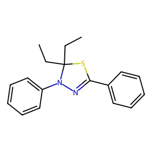 1,3,4-Thiadiazole, 2,2-diethyl-2,3-dihydro-3,5-diphenyl- structure