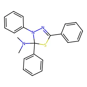1,3,4-Thiadiazol-2-amine, 2,3-dihydro-N,N-dimethyl-2,3,5-triphenyl- structure