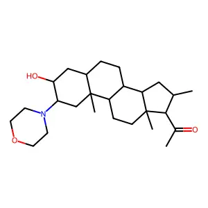 5-alpha-Pregnan-20-one, 3-alpha-hydroxy-16-alpha-methyl-2-beta-morpholino- structure