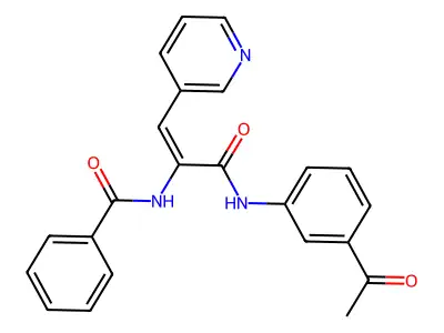 N-[1-(3-Acetyl-phenylcarbamoyl)-2-pyridin-3-yl-vinyl]-benzamide structure